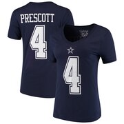 Add Dak Prescott Dallas Cowboys Women's Authentic Player Name & Number V-Neck T-Shirt - Navy To Your NFL Collection