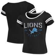 Add Detroit Lions NFL Pro Line by Fanatics Branded Girls Youth Live For It 2-Stripe T-Shirt – Black/White To Your NFL Collection