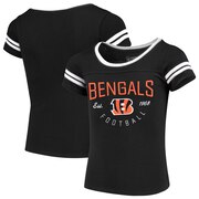 Add Cincinnati Bengals NFL Pro Line by Fanatics Branded Girls Youth Live For It 2-Stripe T-Shirt – Black/White To Your NFL Collection