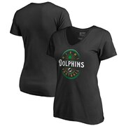 Add Miami Dolphins NFL Pro Line by Fanatics Branded Women's Forever Lucky V-Neck T-Shirt - Black To Your NFL Collection