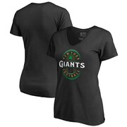 Add New York Giants NFL Pro Line by Fanatics Branded Women's Forever Lucky V-Neck T-Shirt - Black To Your NFL Collection