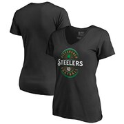 Add Pittsburgh Steelers NFL Pro Line by Fanatics Branded Women's Forever Lucky V-Neck T-Shirt - Black To Your NFL Collection