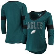 Add Philadelphia Eagles Touch by Alyssa Milano Women's Ultimate Fan 3/4-Sleeve Raglan V-Neck T-Shirt – Midnight Green To Your NFL Collection