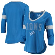 Add Detroit Lions Touch by Alyssa Milano Women's Ultimate Fan 3/4-Sleeve Raglan V-Neck T-Shirt – Blue To Your NFL Collection