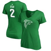 Add Matt Ryan Atlanta Falcons NFL Pro Line by Fanatics Branded Women's St. Patrick's Day Icon Name & Number V-Neck T-Shirt – Kelly Green To Your NFL Collection