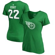 Add Derrick Henry Tennessee Titans NFL Pro Line by Fanatics Branded Women's St. Patrick's Day Icon Name & Number V-Neck T-Shirt – Kelly Green To Your NFL Collection