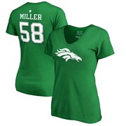 Add Von Miller Denver Broncos NFL Pro Line by Fanatics Branded Women's St. Patrick's Day Icon V-Neck Name & Number T-Shirt - Kelly Green To Your NFL Collection