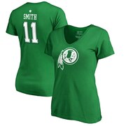 Add Alex Smith Washington Redskins NFL Pro Line by Fanatics Branded Women's St. Patrick's Day Icon Name & Number V-Neck T-Shirt – Kelly Green To Your NFL Collection