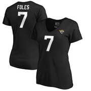 Add Nick Foles Jacksonville Jaguars NFL Pro Line by Fanatics Branded Women's Authentic Stack Name & Number V-Neck T-Shirt - Black To Your NFL Collection