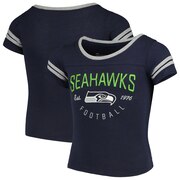 Order Seattle Seahawks NFL Pro Line by Fanatics Branded Girls Youth Live For It 2-Stripe T-Shirt – College Navy at low prices.