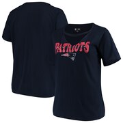 Add New England Patriots New Era Women's Plus Size Baby Jersey V-Neck Choker T-Shirt – Navy To Your NFL Collection