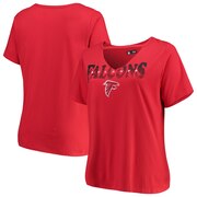 Add Atlanta Falcons New Era Women's Plus Size Baby Jersey V-Neck Choker T-Shirt – Red To Your NFL Collection