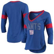 Add New York Giants Touch by Alyssa Milano Women's Ultimate Fan 3/4 Sleeve Raglan T-Shirt - Royal To Your NFL Collection