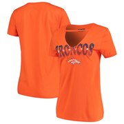 Add Denver Broncos New Era Women's Baby Jersey V-Neck Choker T-Shirt – Orange To Your NFL Collection