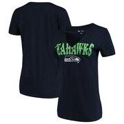 Add Seattle Seahawks New Era Women's Baby Jersey V-Neck Choker T-Shirt – College Navy To Your NFL Collection