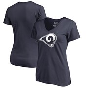 Add Los Angeles Rams NFL Pro Line by Fanatics Branded Women's Team Primary Logo V-Neck T-Shirt – Navy To Your NFL Collection