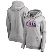 Add Buffalo Bills NFL Pro Line by Fanatics Branded Women's Iconic Collection On Side Stripe Pullover Hoodie - Ash To Your NFL Collection