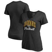 Add Jacksonville Jaguars NFL Pro Line by Fanatics Branded Women's Victory Script V-Neck T-Shirt -Black To Your NFL Collection