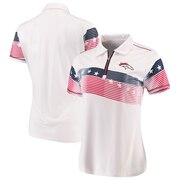 Add Denver Broncos Antigua Women's Patriot Quarter-Zip Polo – White To Your NFL Collection