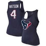 Add Deshaun Watson Houston Texans Majestic Threads Women's Player Name & Number Tri-Blend Tank Top – Navy To Your NFL Collection