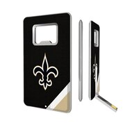 Add New Orleans Saints Diagonal Stripe Credit Card USB Drive & Bottle Opener To Your NFL Collection