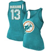 Add Dan Marino Miami Dolphins Majestic Threads Women's Player Name & Number Tri-Blend Tank Top – Aqua To Your NFL Collection