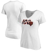 Add Chicago Bears NFL Pro Line by Fanatics Branded Women's 100th Season V-Neck T-Shirt – White To Your NFL Collection