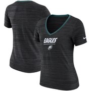 Add Philadelphia Eagles Nike Women's Legend Velocity V-Neck Performance T-Shirt – Heathered Black To Your NFL Collection