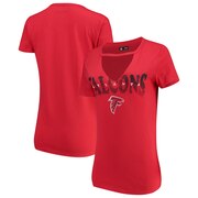 Add Atlanta Falcons New Era Women's Baby Jersey V-Neck Choker T-Shirt – Red To Your NFL Collection