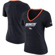 Add Denver Broncos Nike Women's Legend Velocity V-Neck Performance T-Shirt – Heathered Navy To Your NFL Collection