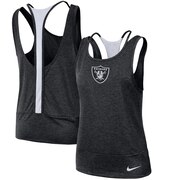 Add Oakland Raiders Nike Women's Loose Racerback Performance Tank Top – Black To Your NFL Collection