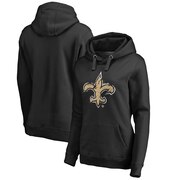 Add New Orleans Saints NFL Pro Line by Fanatics Branded Women's Plus Size Splatter Logo Pullover Hoodie – Black To Your NFL Collection