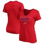 Add Buffalo Bills Fanatics Branded Women's Two-Tone V-Neck T-Shirt – Red To Your NFL Collection