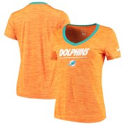 Add Miami Dolphins Nike Women's Legend Velocity V-Neck Performance T-Shirt – Heathered Orange To Your NFL Collection