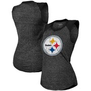 Add Pittsburgh Steelers Majestic Threads Women's Retro Tri-Blend Raglan Muscle Tank Top – Black To Your NFL Collection