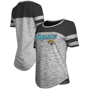 Add Jacksonville Jaguars New Era Women's Glitter Gel T-Shirt – Black To Your NFL Collection