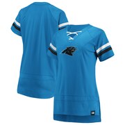 Add Carolina Panthers Fanatics Branded Women's Draft Me Lace Up T-Shirt - Blue/Black To Your NFL Collection