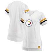 Add Pittsburgh Steelers Fanatics Branded Women's Draft Me Lace Up T-Shirt - White/Black To Your NFL Collection