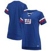 Add New York Giants Fanatics Branded Women's Draft Me Lace Up T-Shirt - Royal/Red To Your NFL Collection
