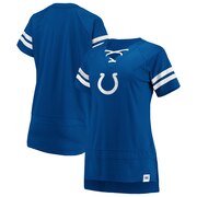 Add Indianapolis Colts Fanatics Branded Women's Draft Me Lace Up T-Shirt - Royal/White To Your NFL Collection