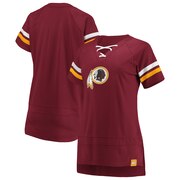 Add Washington Redskins Fanatics Branded Women's Draft Me Lace Up T-Shirt - Burgundy/Gold To Your NFL Collection