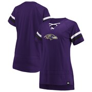 Add Baltimore Ravens Fanatics Branded Women's Draft Me Lace Up T-Shirt - Purple/Black To Your NFL Collection