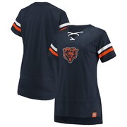 Add Chicago Bears Fanatics Branded Women's Draft Me Lace Up T-Shirt - Navy/Orange To Your NFL Collection