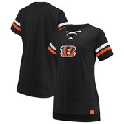 Add Cincinnati Bengals Fanatics Branded Women's Draft Me Lace Up T-Shirt - Black/Orange To Your NFL Collection