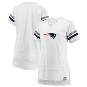 Add New England Patriots Fanatics Branded Women's Draft Me Lace Up T-Shirt - White/Navy To Your NFL Collection