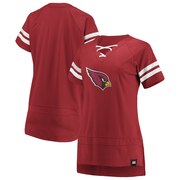 Add Arizona Cardinals Fanatics Branded Women's Draft Me Lace Up T-Shirt - Cardinal/White To Your NFL Collection