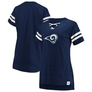 Add Los Angeles Rams Fanatics Branded Women's Draft Me Lace Up T-Shirt - Navy/White To Your NFL Collection