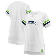 Add Seattle Seahawks Fanatics Branded Women's Draft Me Lace Up T-Shirt - White/College Navy To Your NFL Collection