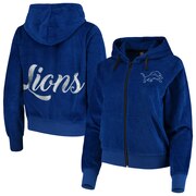 Add Detroit Lions Women's Velour Suit Full-Zip Hoodie – Blue To Your NFL Collection