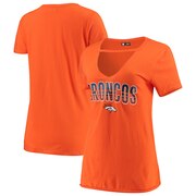 Add Denver Broncos New Era Women's Gradient Glitter Choker V-Neck T-Shirt - Orange To Your NFL Collection